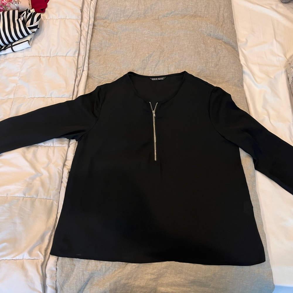Black work blouse, size XL